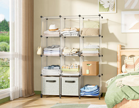 Closet Organizer, 12-Cube Closet Organizers and Storage,