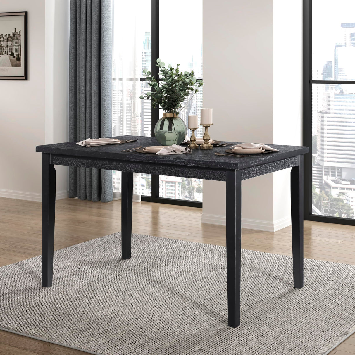 Clover Dining Table, Black