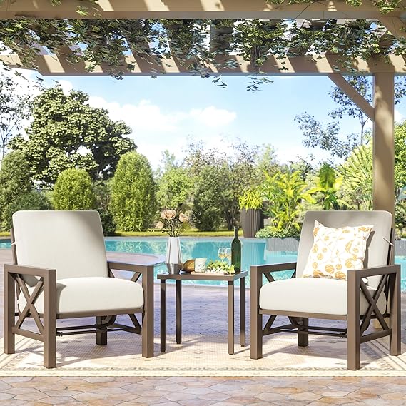 3-Piece Patio Bistro Set, Patio Conversation Furniture Set