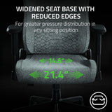 Ergonomic Gaming Chair with Built-in Lumbar Support - Light Gray