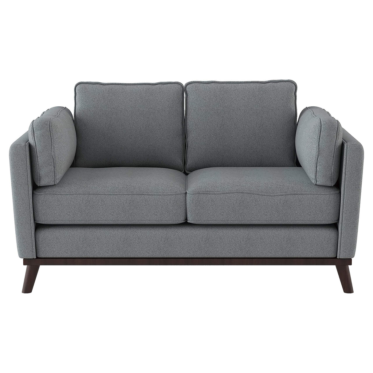 Lexicon Averi Textured Fabric Love Seat, 62" W, Gray