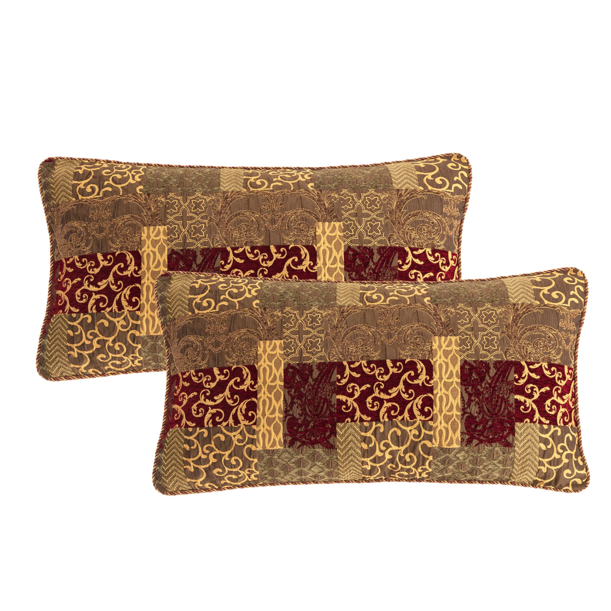 9-Piece Jacquard Luxury Patchwork Comforter Set - King