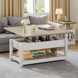 Lift Top Coffee Table, 3 in 1 Multi-Function Coffee Tables with Storage for Living Room