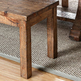 of America Farmhouse Liston Wood Dining Bench in Rustic Brown Pine