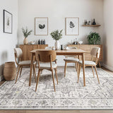Oushak Home Traditional Charcoal 5'5" x 7'3" Area -Rug, Easy -Cleaning, Non Sheddin