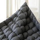 Pinch Pleat Goose Down Feathers Comforter Full/Queen Size All Season-Ultra Soft and Cozy Noiseless