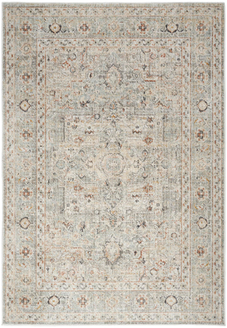 Nourison Oushak Home Traditional Light Grey 5'5" x 7'3" Area -Rug, Easy -Cleaning, Non Shedding, Bed Room, Living Room, Dining Room, Kitchen (5x7)