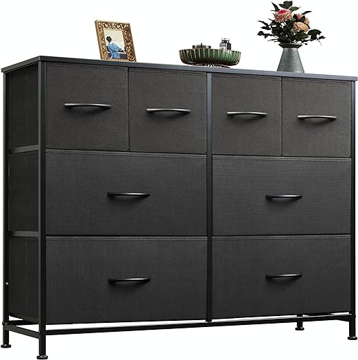 Dresser for Bedroom with 8 Drawers, Wide Fabric Dresser for Storage and Organization