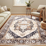 5x7 Area Rugs Non Slip 5x7 Rug Low Pile Rug Floor Carpet Distressed Printed Area Rug