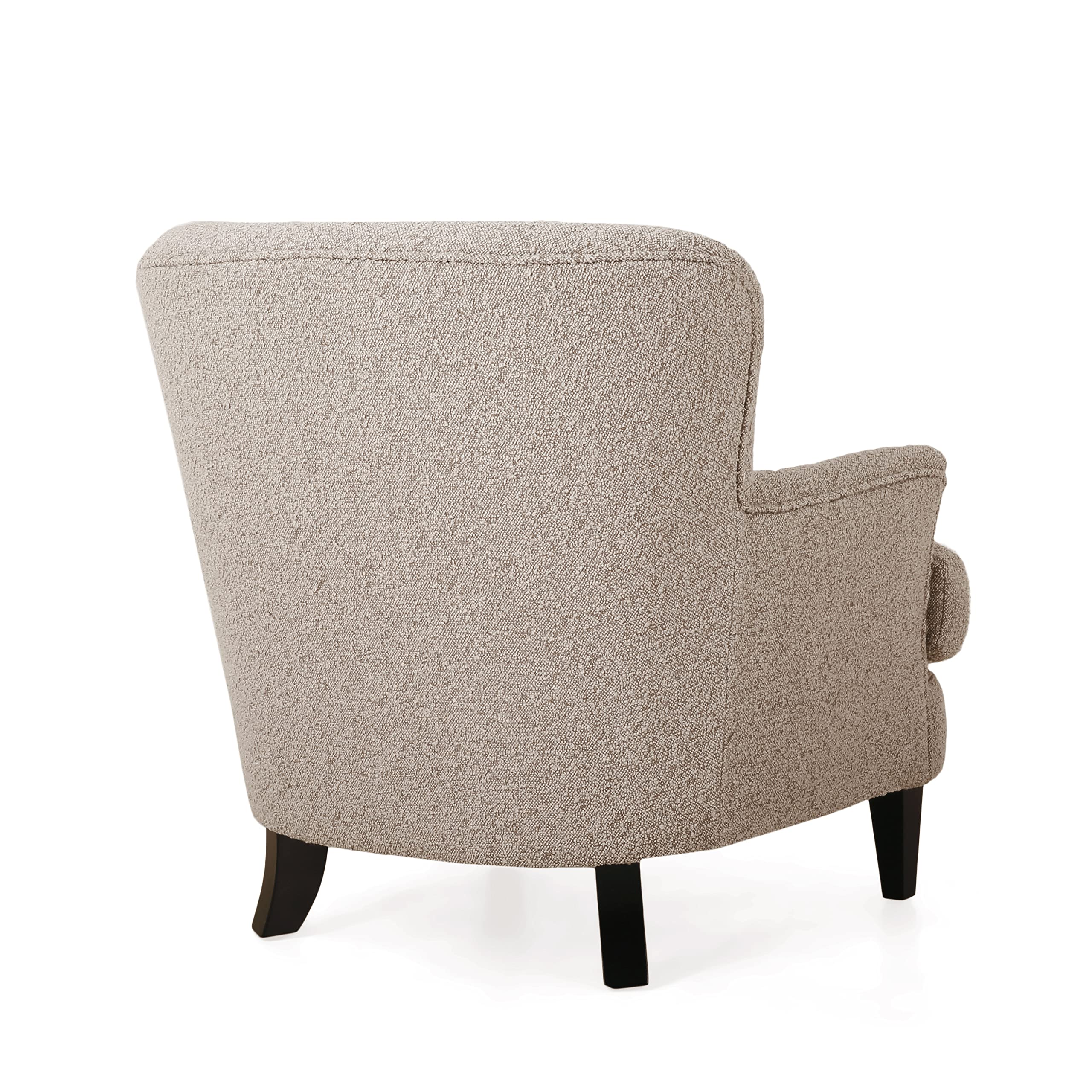 Hartshorn Club Chair, Warm Stone Gray + Matte Black