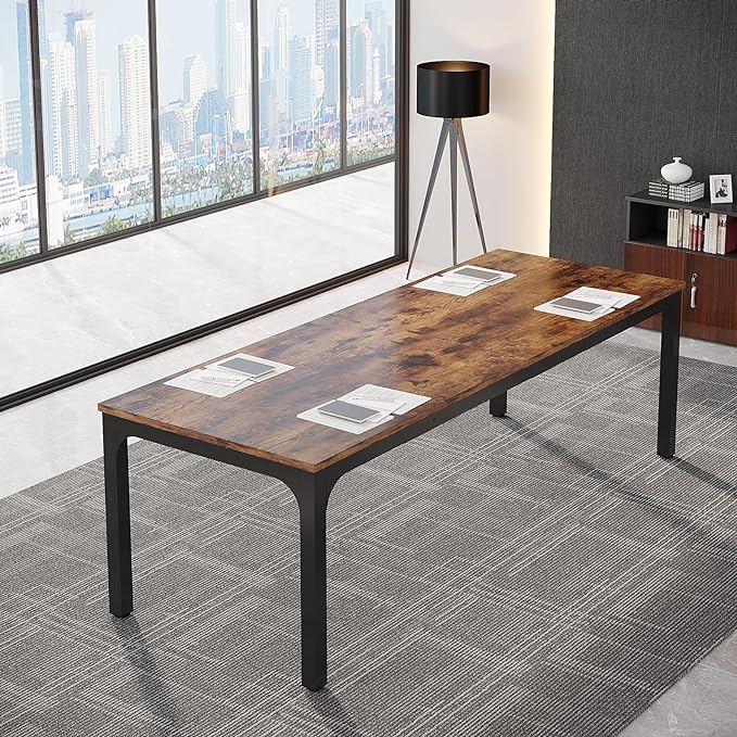 6.5FT Conference Table, 78.7 Inche Rectangle Meeting Seminar Table