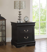 Louis Philippe Nightstand in Black