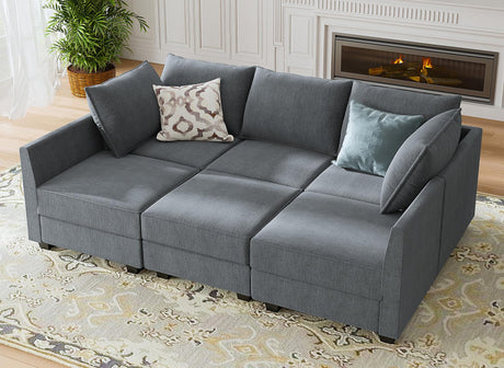 Modular Sectional Sofa U Shaped Sectional Couch with Reversible Chaise Modular Couch