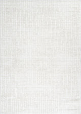 Beige Geometric Area Rug 6x9 - Modern Grid Pattern for Living Room & Bedroom