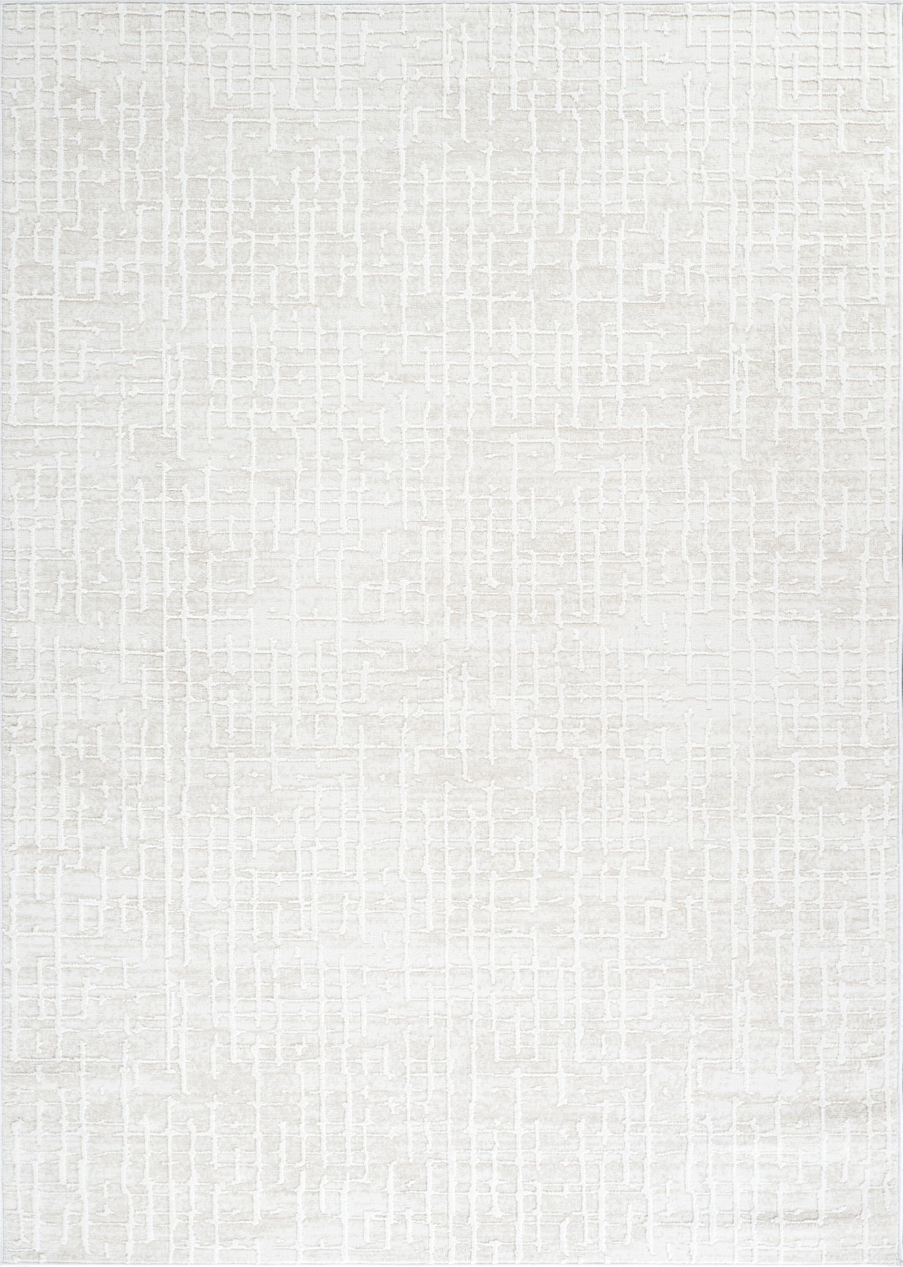 Abani Beige Area Rug - 6x9 Area Rugs for Bedroom - Vera Collection Geometric Grid Pattern - Non-Shedding, Easy to Clean Durable Rugs for Living Room, Bedroom or Office, Pet & Child Friendly