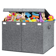Toy Chest Box with Lid, Foldable Toy Storage Organizer Bin Boxes with Removable Divider