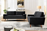 Velvet 70" Sofa Couch, Iconic Mid-Century Style Living Room Furniture with Contemporary Silhouette,