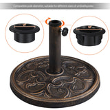 22lbs Heavy Duty Round Antiqued Umbrella Base All Weather Umbrella Stand