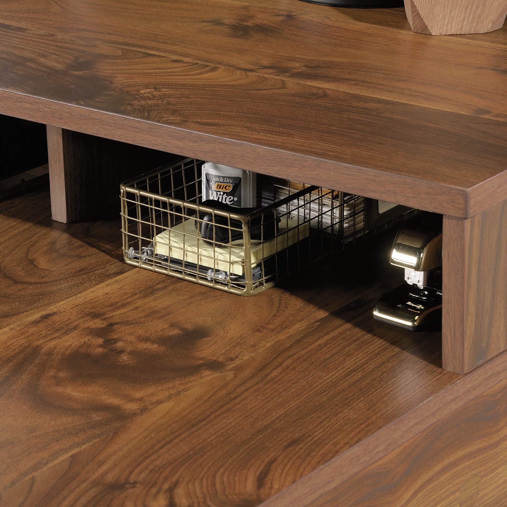 Place L-Desk, L: 59.06" x W: 53.54" x H: 30.2", in Grand Walnut finish