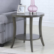 Contemporary Perth Oval Shelf Coffee Table Set, Grey