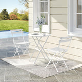 3-Piece Folding Bistro Set, Foldable Patio Furniture Set with Premium Frame