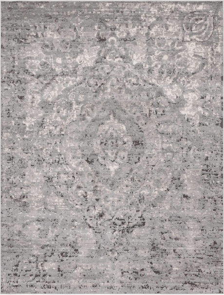 Portland Collection Area Rug - Astoria (9' x 12' Rectangle, Gray/ Ivory)