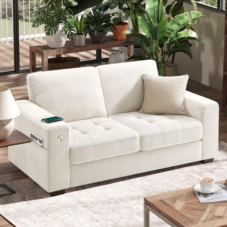 70” Loveseat Sofa,Small Love Seat Couch for Living Room, Modern Chenille