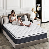 Full Mattress - Medium Firm Feel, Zoned Pressure Relief, Breathable, Certified Safe Foams & Fabric