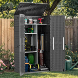 Outdoor Storage Shed w/o Shelf, 30 cu ft Horizontal Storage Shed Outdoor