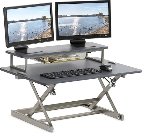 36-Inch Height Adjustable Standing Desk Sit to Stand Riser Converter Workstation