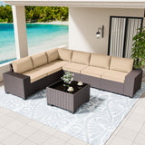 Furniture Set Sofa 7-pcs Wicker Sectional Sofa Set,Outdoor Furniture