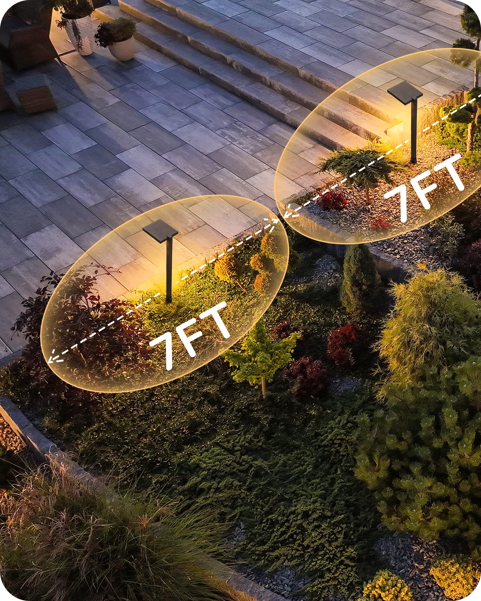 Voltage Landscape Lighting, 5.6W 151LM 3000K 50,000 Hrs Waterproof LED Pathway
