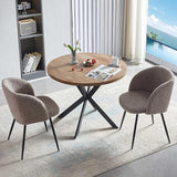 5 Pieces Dining Table Set for 4, Home Kitchen Round Dining Table with Thick Tabletop