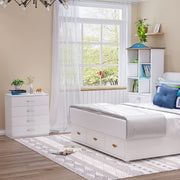 MDF Wood Simple 4-Drawer Dresser Easy to Assemble Chest of Drawers for Bedroom