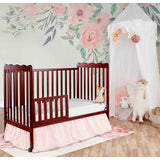 Carson Classic 3-In-1 Convertible Crib In Cherry, Made Of Sustainable Pinewood,