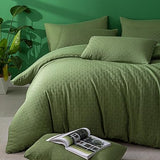 3PCS Waffle Comforter Sets,Soft Lightweight Breathable Microfiber Knitted