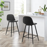 CF501625-GY Weston Counter Stool (Set of 2), Distressed Gray/Matte Black