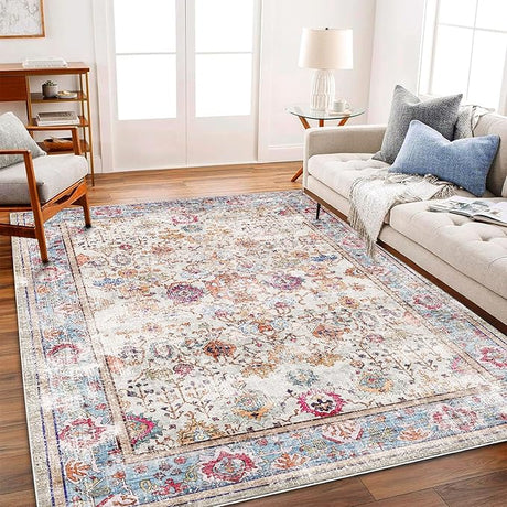 5'x7' Washable Area Rug Vintage Rug Traditional Floor Cover Foldable Thin Rug Kitchen