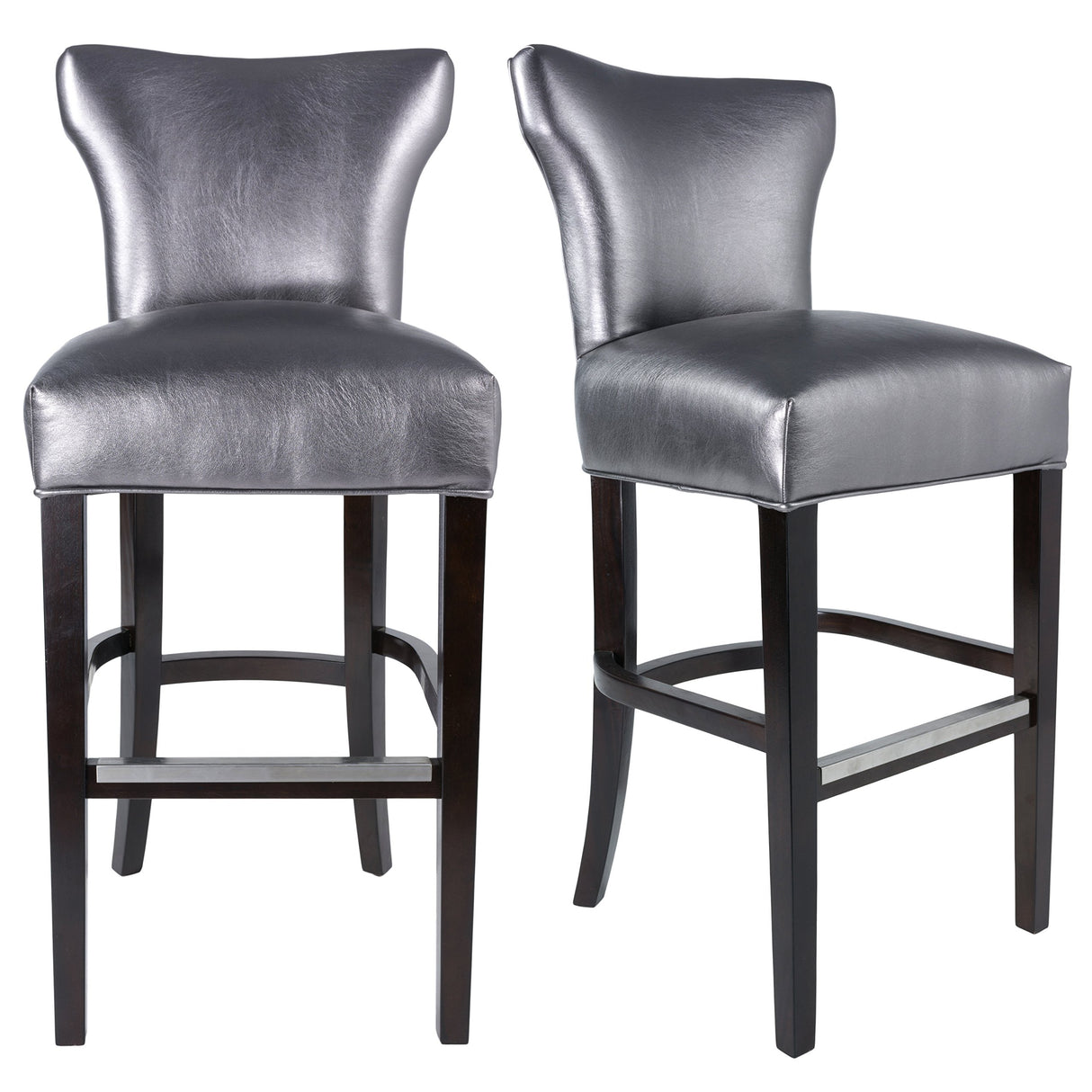 Bella Collection Modern Upholstered Tall Wingback Style Kitchen Bar Stool