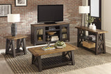 Bolton, 65" TV Stand, Black Stain and Natural