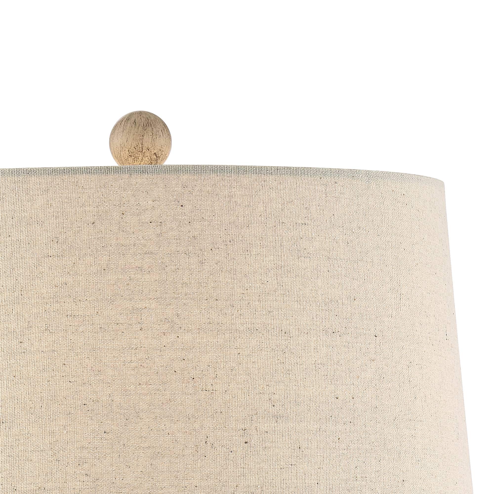 Serena Country Cottage Traditional Style Table Lamps 27.5" Tall Set of 2 Cream Beige