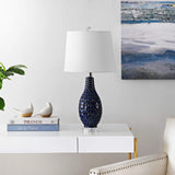 Lighting Collection Harlem Trellis Navy Ceramic 26-inch Bedroom