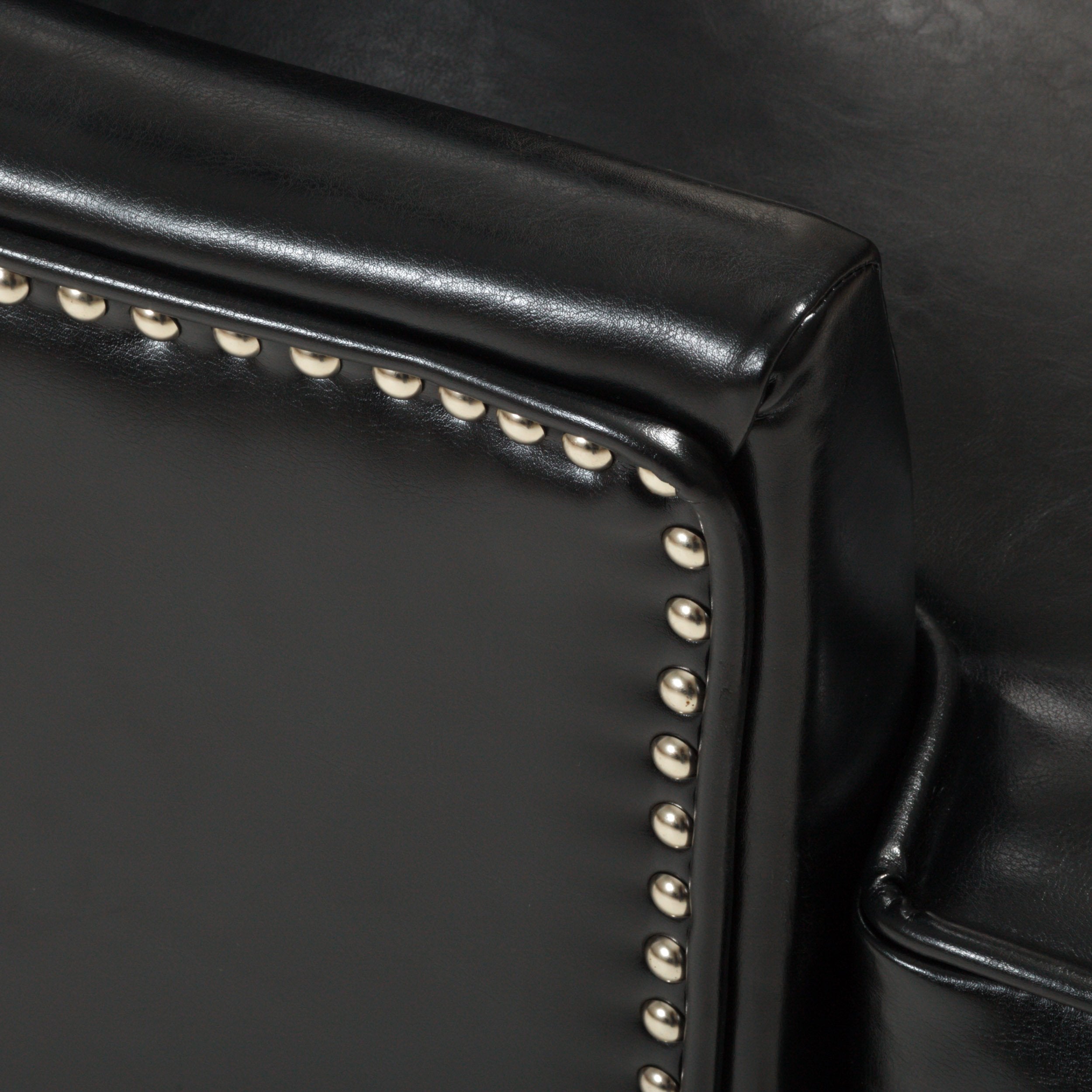 Tall Black Leather Club Chair