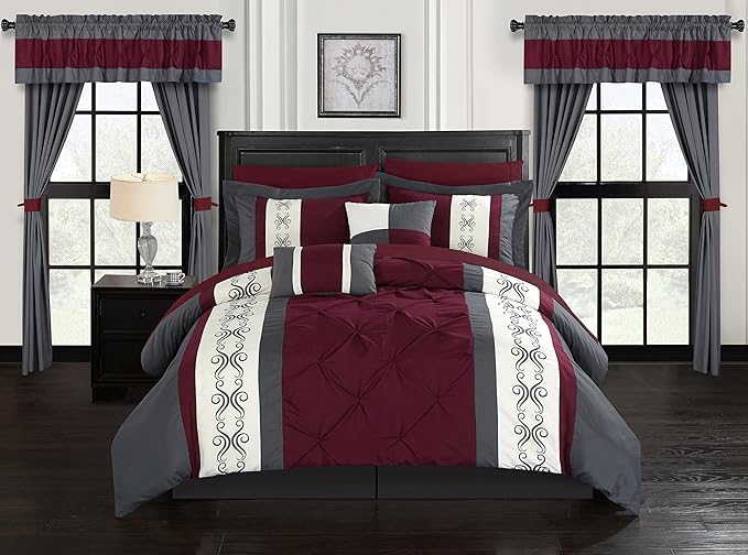 bed in a Bag Comforter Set, King Size (20 Pieces), Icaria - Microfiber Bedding - Comforter,