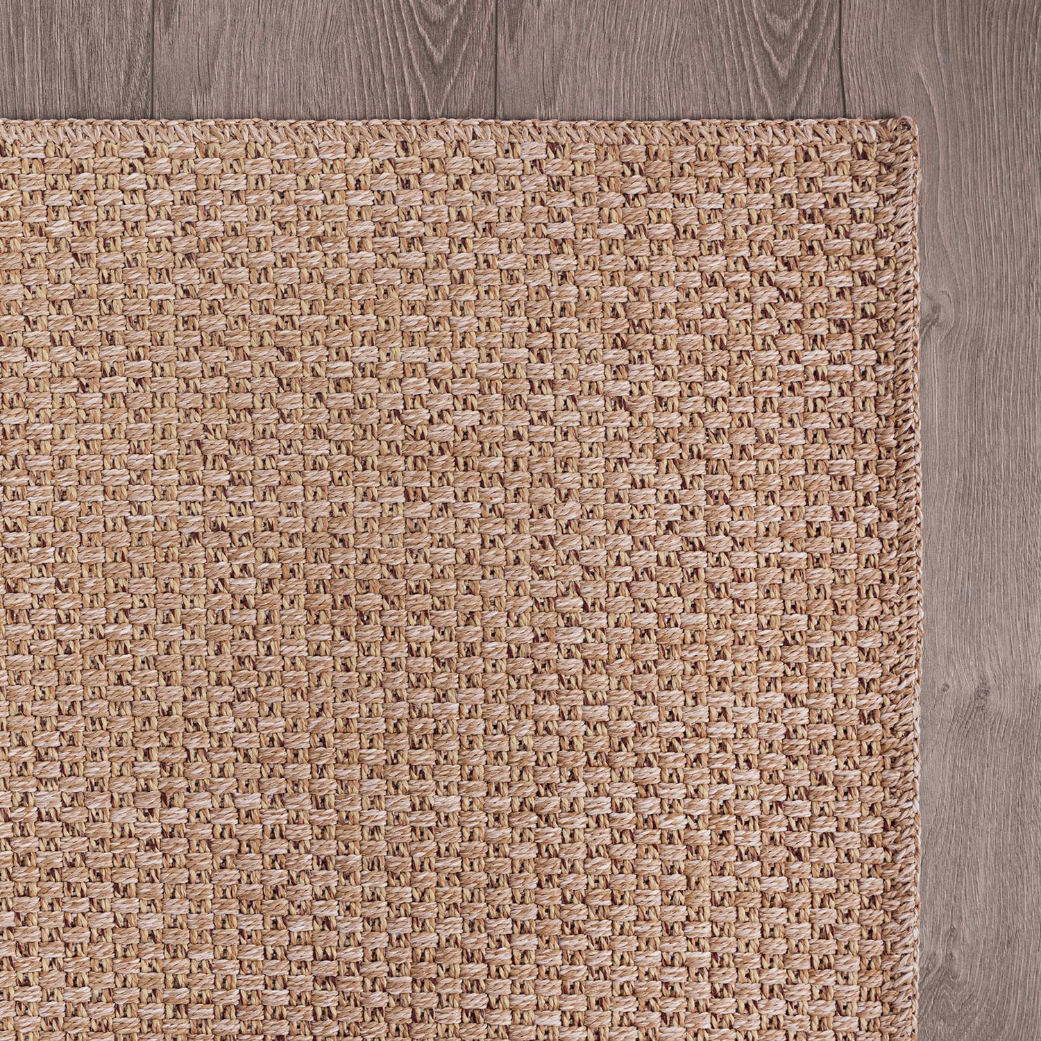 Easy Jute Rug 9x12, Indoor Outdoor Natural Color Farmhouse Area Rugs for Living Room