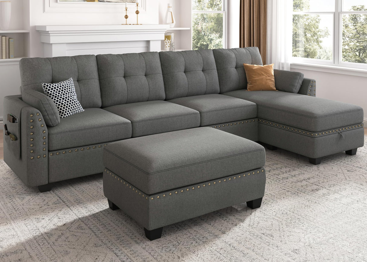 Reversible Sectional Sofa Couch Set L Shaped Couch Sofa Sets