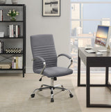 Upholstered Casters Grey and Chrome Office Chair, 23"" w x 28"" d x 42-46"" h (881217)