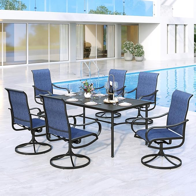 Outdoor Patio Dining Set for 6, Outdoor Furniture Set
