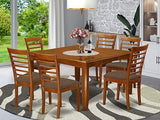 Parfait 9 Piece Set Includes a Square Dining Room Table with Butterfly Leaf