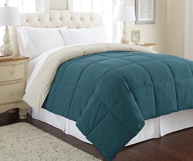 Down Alternative Microfiber Quilted Reversible Comforter & Duvet Insert - Soft